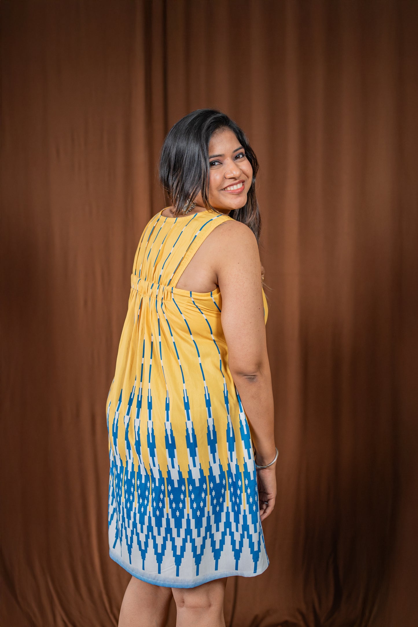 Abstract Print Middie Dress