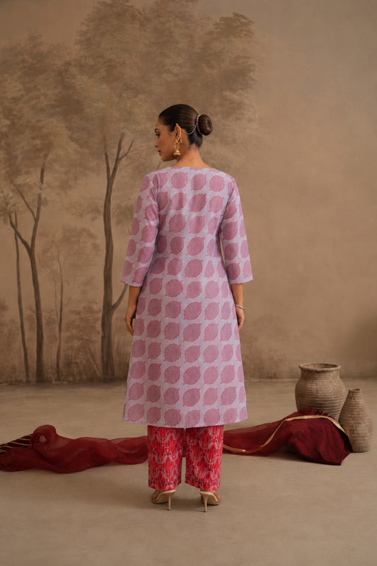 A-line Kurta Set with Koti .