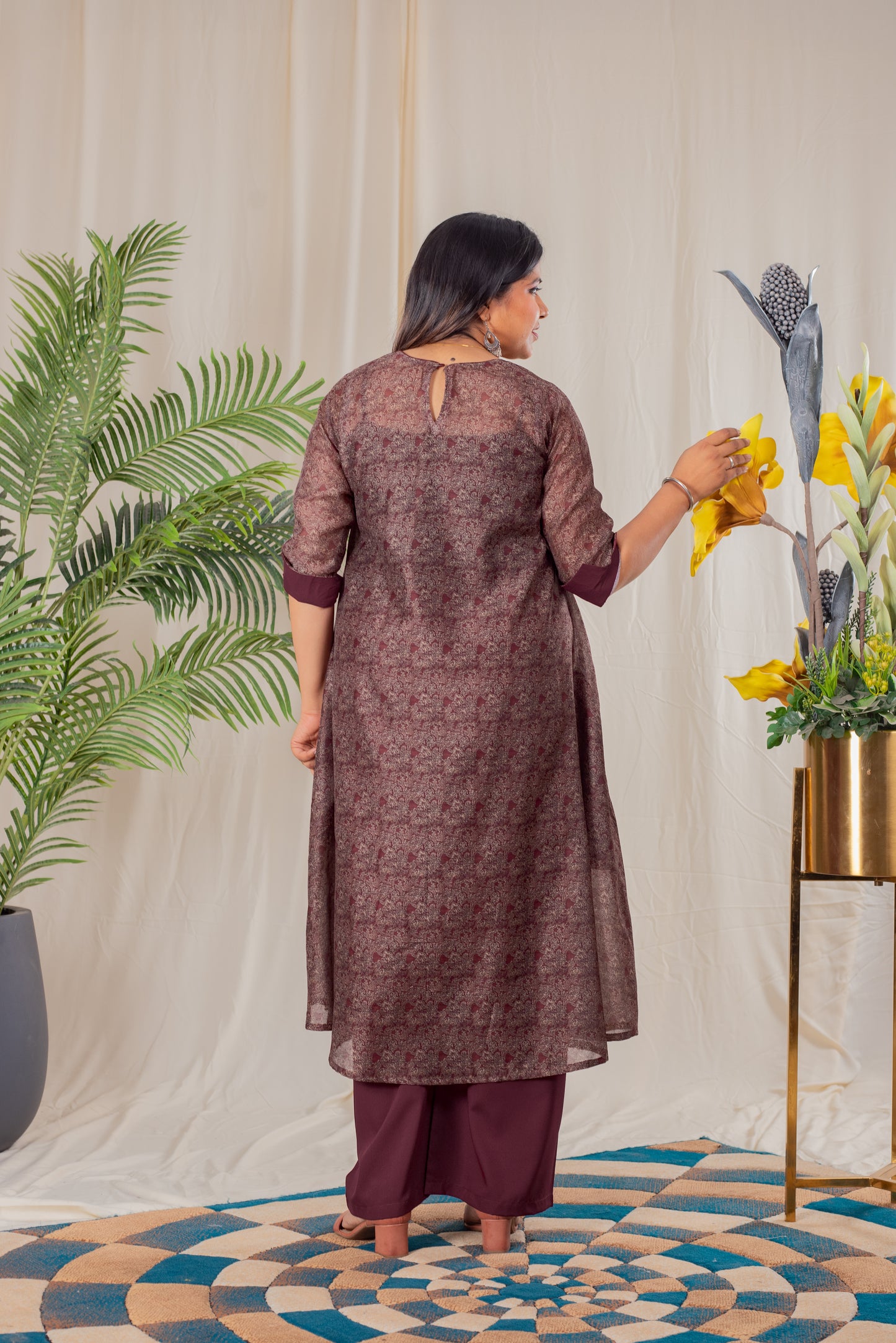 Jal Print Angrakha Kurta Set
