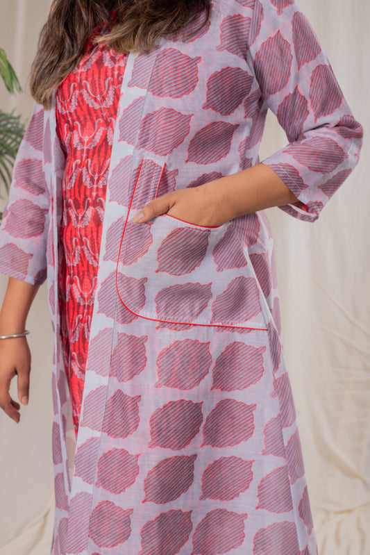 A-line Kurta Set with Koti