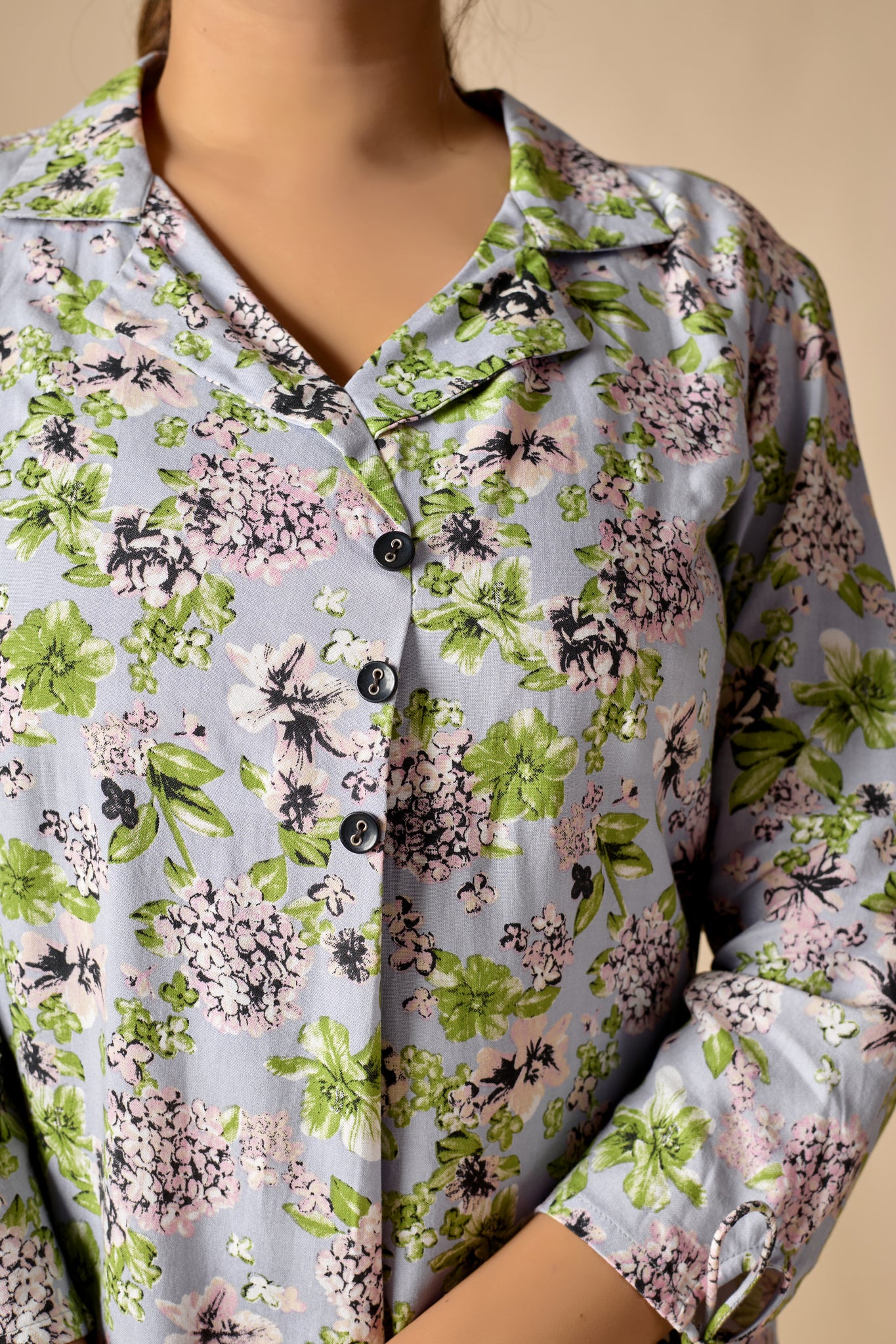 Floral Printed Rayon Straight Kurta Set