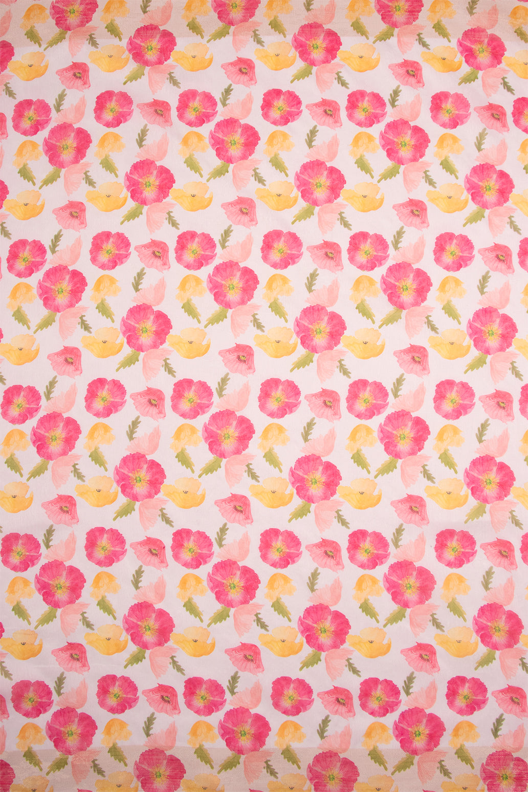 Maavish | Digital Floral Print Poly-Linen Saree Pink