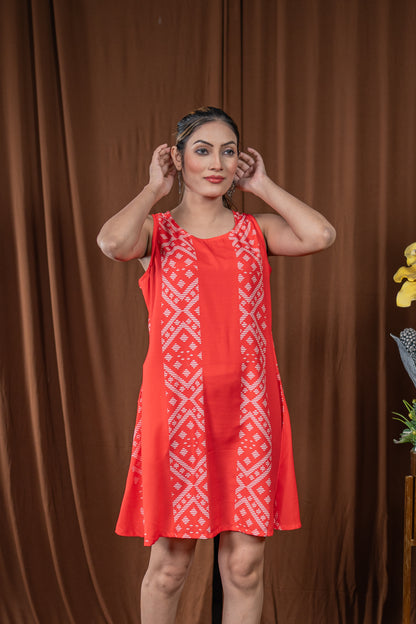 Abstract Pattern Midie Dress