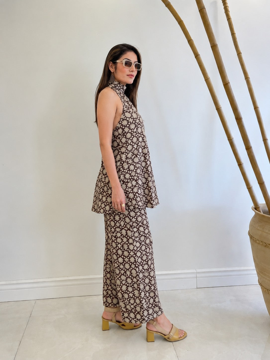 Halter Neck Kurta Set.